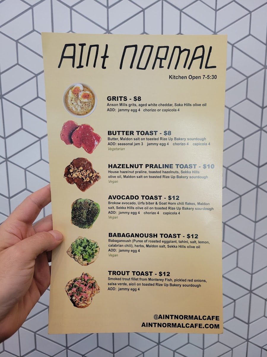 Menu Ain't Normal Cafe-1